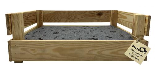 Eco-Box s matrací Foot Black pro malá plemena (46cm x 31cm)