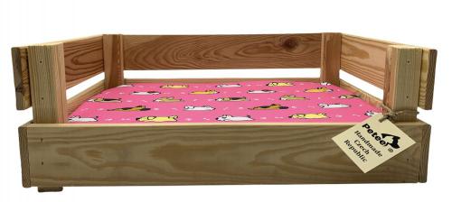 Eco-Box s matrací Dog Pink pro malá plemena (46cm x 31cm)